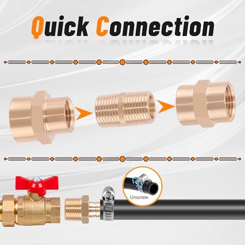 Dazakoot 146Pcs Hose Pipe Fitting & Barb Fitting Kit, 56Pcs Hose Pipe Fitting & 50Pcs Barb Fitting & 40Pcs Hose Clamp, Hex Nipple, Reducing Bushing, Reducing Coupling, NPT Coupling, Adapter, Union - Image 3