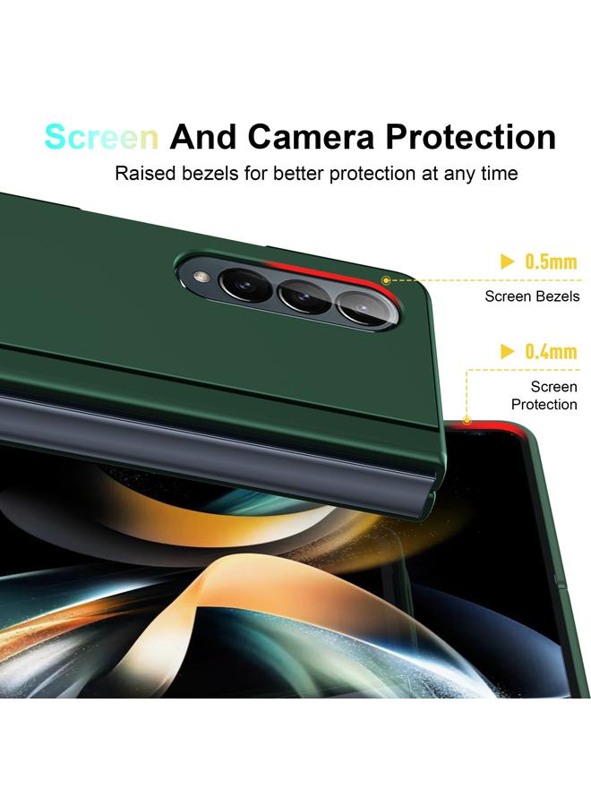 S-TOP Case For Samsung Galaxy Z Fold3 Skin Feel Fold Full Coverage Phone Case with Holder - Image 4