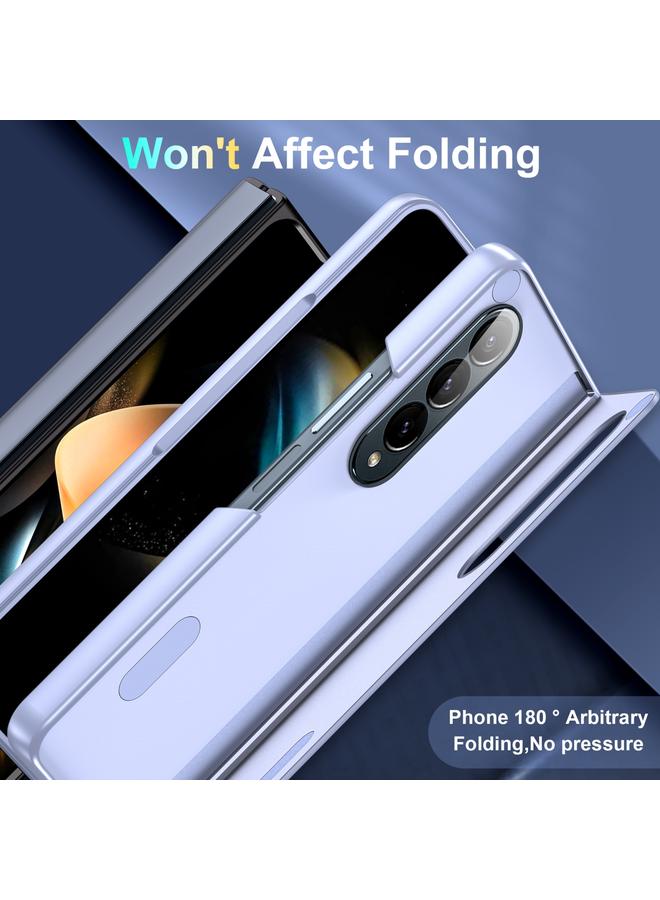 S-TOP Case For Samsung Galaxy Z Fold3 Skin Feel Fold Full Coverage Phone Case with Holder - Image 5