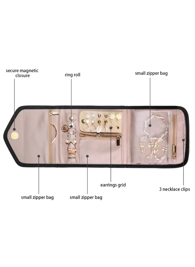 BAGSMART BAGSMART Black Peri Folding Jewelry Organizer