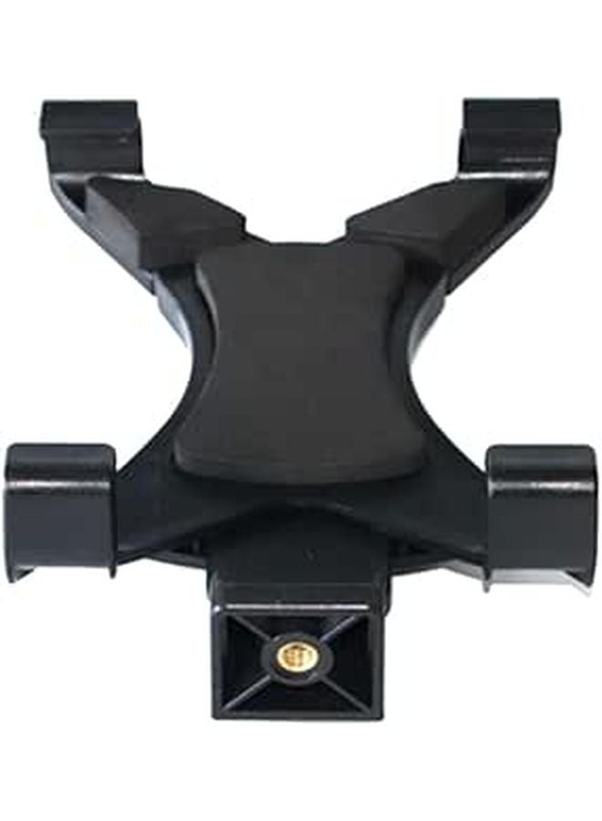Adjustable Tablet Tripod Stand With Plastic Clamp For Live Streaming And Secure Support Black - Image 1