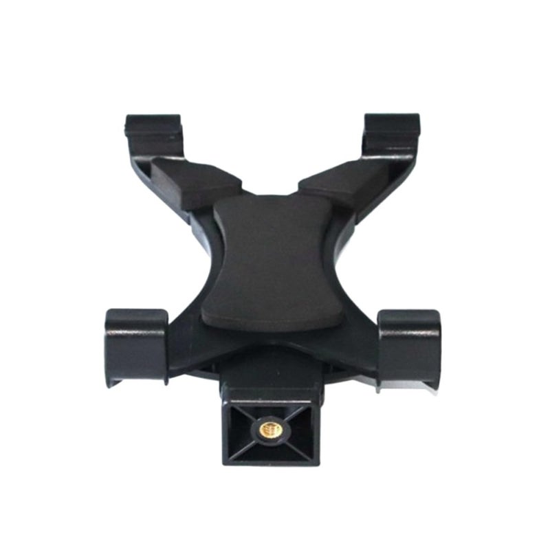 Adjustable Tablet Tripod Stand With Plastic Clamp For Live Streaming And Secure Support Black - Image 2
