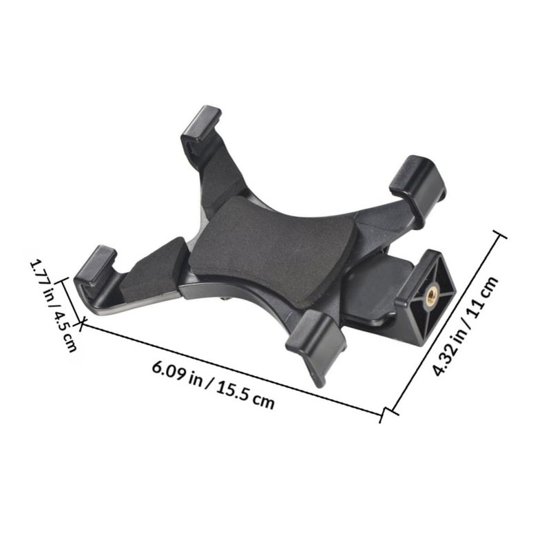 Adjustable Tablet Tripod Stand With Plastic Clamp For Live Streaming And Secure Support Black - Image 3
