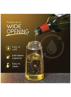 MIRFA Olive Oil Dispenser Bottle for Cooking - 1 Pack Oil and Vinegar Cruet with Drip-Free Spouts - Includes 17oz [500ml] Sized Bottle  - Image 5