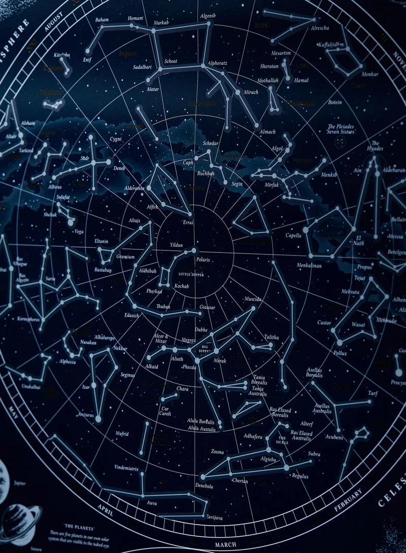 Luckies Night Sky Chartologist Map