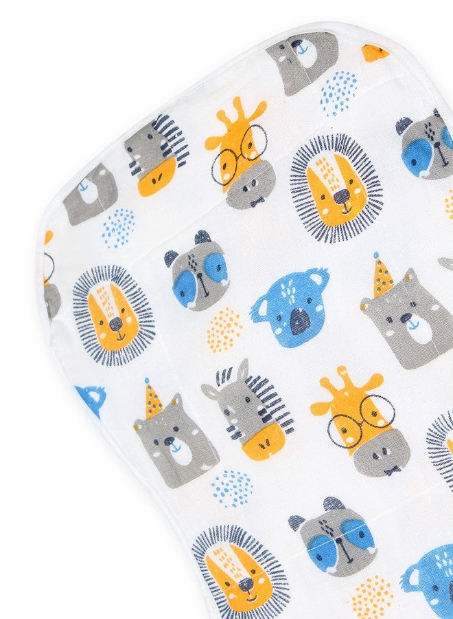 The Mom Store Baby Burp Cloth | Cotton | Towel Napkins for Baby Large 19x8 Inches | Double Layer | New Born | Comfortable | Guess the Animal - Image 4