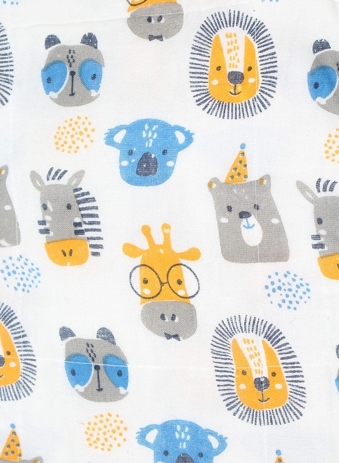 The Mom Store Baby Burp Cloth | Cotton | Towel Napkins for Baby Large 19x8 Inches | Double Layer | New Born | Comfortable | Guess the Animal - Image 5