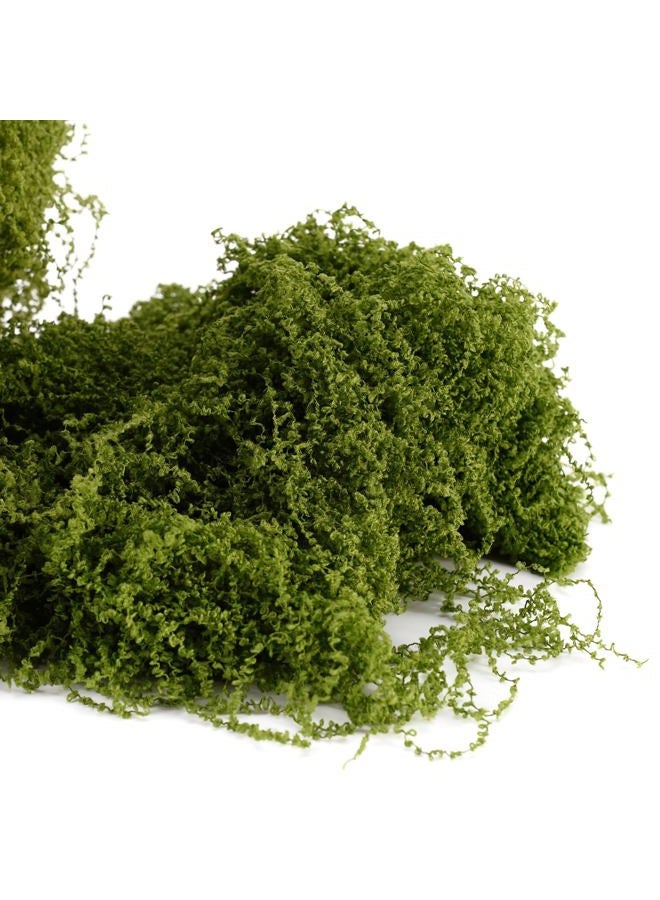 USMOLA 3.5OZ Fake Moss for Plants Indoor - Artificial Moss for Table Centerpieces, Fairy Gardens, Terrariums - Realistic Faux Grass for Wedding Christmas Party Decor (Natural Green) - Image 2