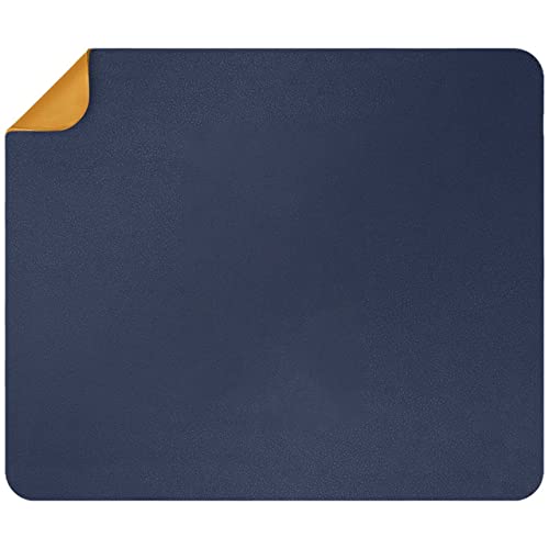 Dyazo Ergonomic PU Vegan Leather Mouse Pad, Non-Slip, Anti-Skid, Reversible use, Dual Color, Splash-Proof Suitable for Gaming, Computer, Laptop, Home & Office (-9.8 X 8.2 Inch Blue & Yellow) - Image 1