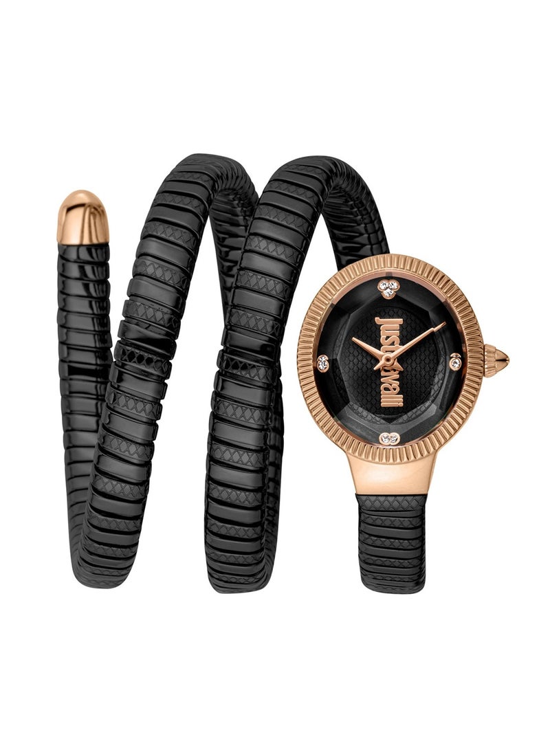 Just Cavalli ساعة كوارتز تناظرية للنساء بعد الحفلة من الفولاذ المقاوم للصدأ JC1L269M0075 - Image 1