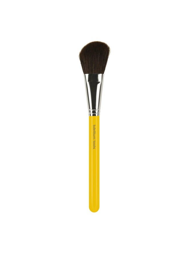 Bdellium Tools Professional Makeup Brush Studio Series 962 Slanted Blusher With Mix Of Soft Synthetic & Natural Fibers For Contour & Highlight (Yellow 1Pc)  - Image 1