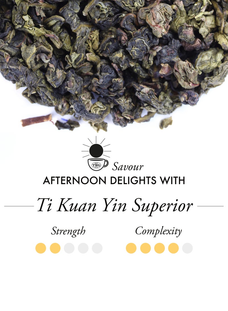TWG Tea Ti Kuan Yin Superior | Oolong Tea | Sweet Orchid-Like Fragrance | 15 Hand Sewn Cotton Teabags | Gift Set - Image 2
