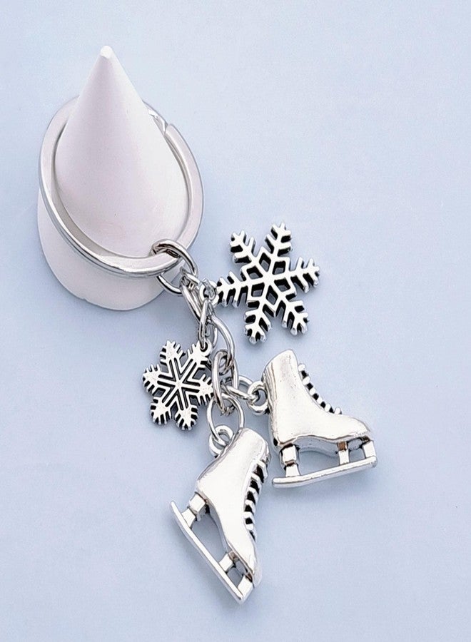 iMagitek 25 Pcs Skating Keychains Skates Snowflake Keychain Ice Skating Skate Lover Keychain - Image 5