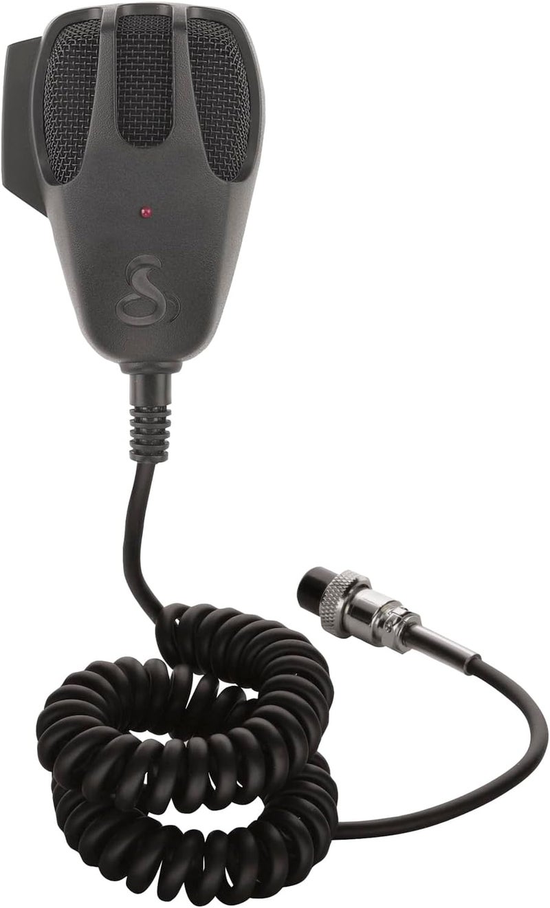 Cobra HG M73 Premium Dynamic Replacement CB Microphone (Black) – 4 Pin Connector, 9 Foot Cord, Heavy Duty ABS Shell, Wire Mesh Grille, Left Side Push To Talk, Chrome Connector - Image 1