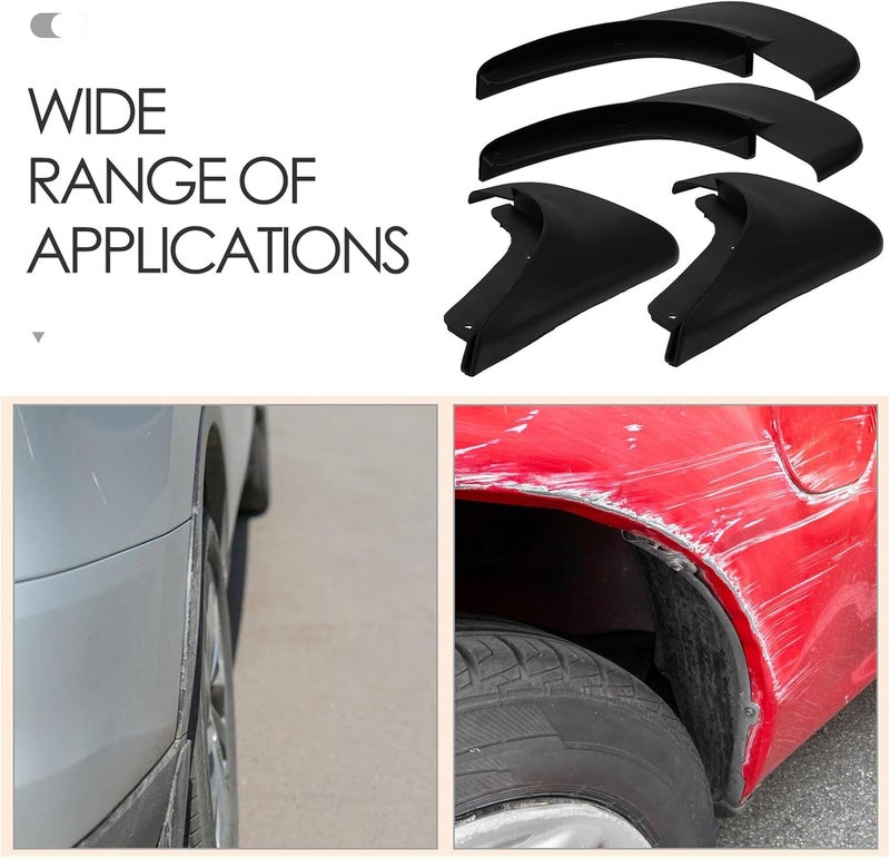 Garneck 4pcs Car Tire Mudguard Mud Flaps Set Soft Rubber Splash Guards Compatible with 2003 Compact Sedan Wheels Exterior Mud Protector for All-Season Use - Image 5