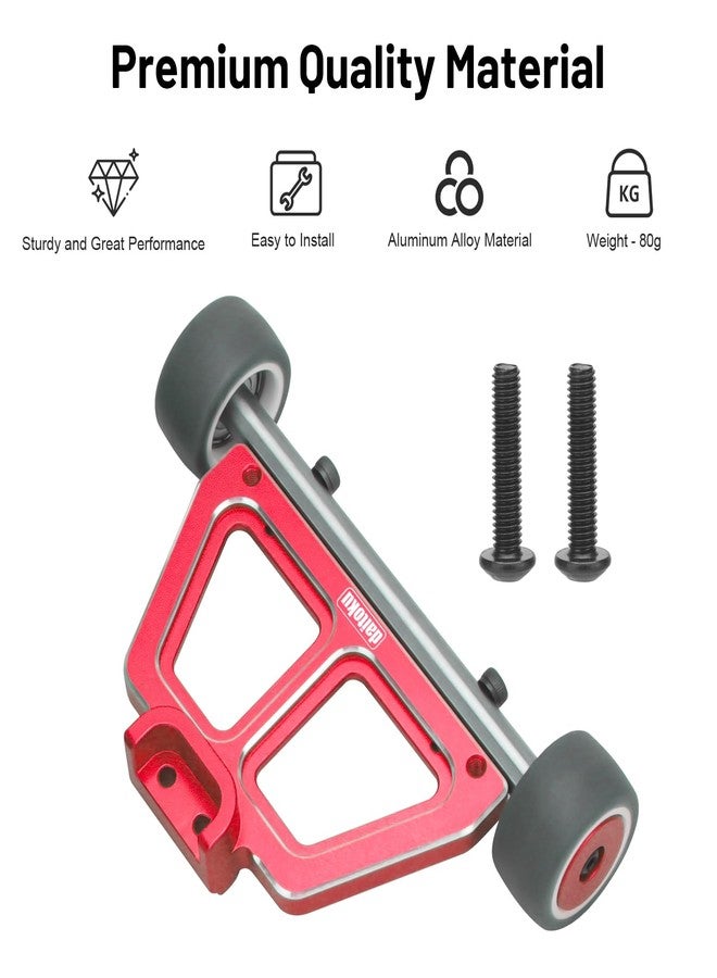 daitoku RC Wheelie Bar Aluminum Wheelie Bar Upgrade Parts for Traxxas Mini Maxx BL-2s 107154-1 Mini Slash XRT VXL-3S 108076-1 - Red - Image 3