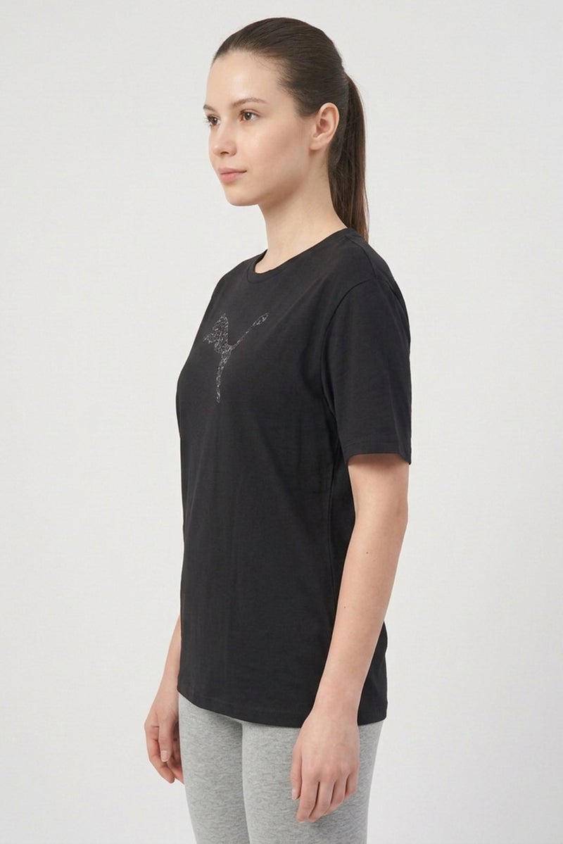 PUMA Women Relaxed Fit Short Sleeve Outdoor T-Shirt, Black - Image 3
