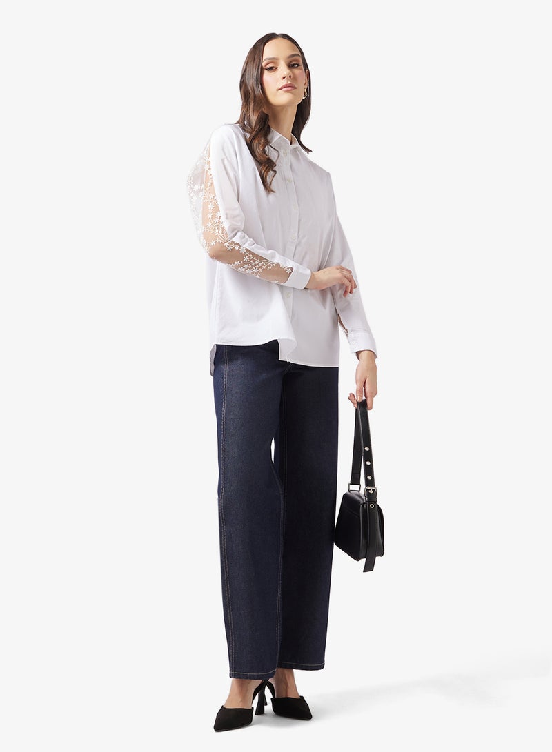 ايلا قميص بأزرار و دانتيل - Image 4