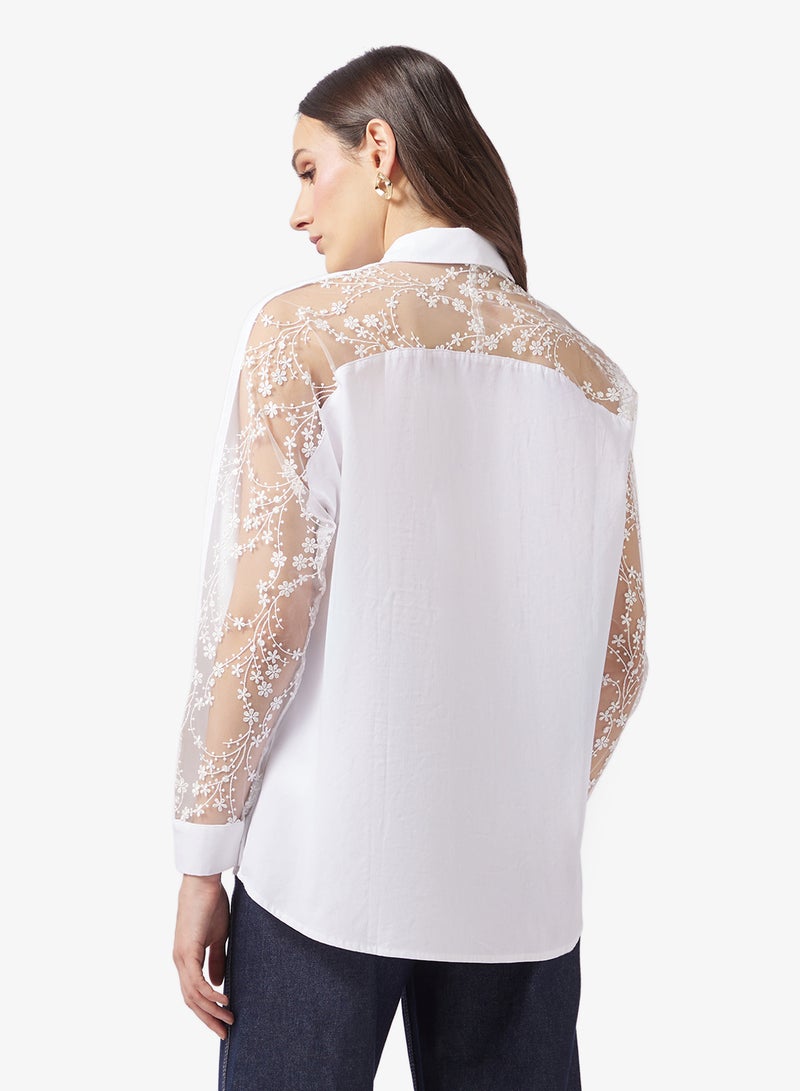 ايلا قميص بأزرار و دانتيل - Image 3