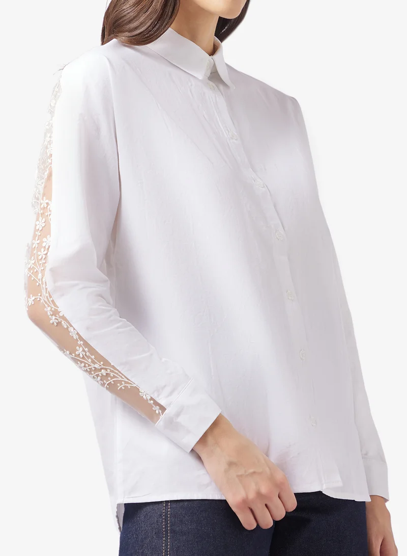 ELLA Button Down Shirt Lace Shirt