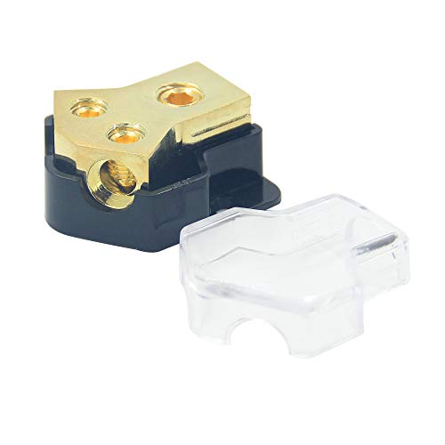 ZOOKOTO 0/2/4 Gauge in 4/8/10 Gauge Out Amp Power Distribution Block Car Audio Splitter 2 Way Outputs Power Distributor Block Fuse Holder 2Pcs - Image 5