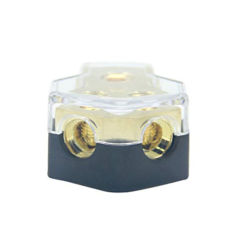 ZOOKOTO 0/2/4 Gauge in 4/8/10 Gauge Out Amp Power Distribution Block Car Audio Splitter 2 Way Outputs Power Distributor Block Fuse Holder 2Pcs - Image 2