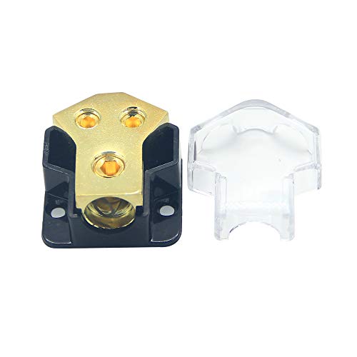 ZOOKOTO 0/2/4 Gauge in 4/8/10 Gauge Out Amp Power Distribution Block Car Audio Splitter 2 Way Outputs Power Distributor Block Fuse Holder 2Pcs - Image 4