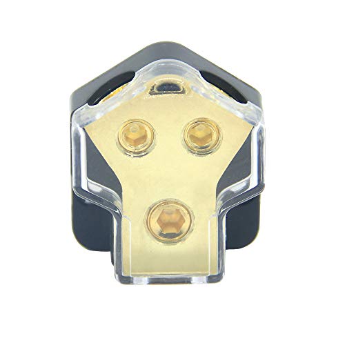 ZOOKOTO 0/2/4 Gauge in 4/8/10 Gauge Out Amp Power Distribution Block Car Audio Splitter 2 Way Outputs Power Distributor Block Fuse Holder 2Pcs - Image 3
