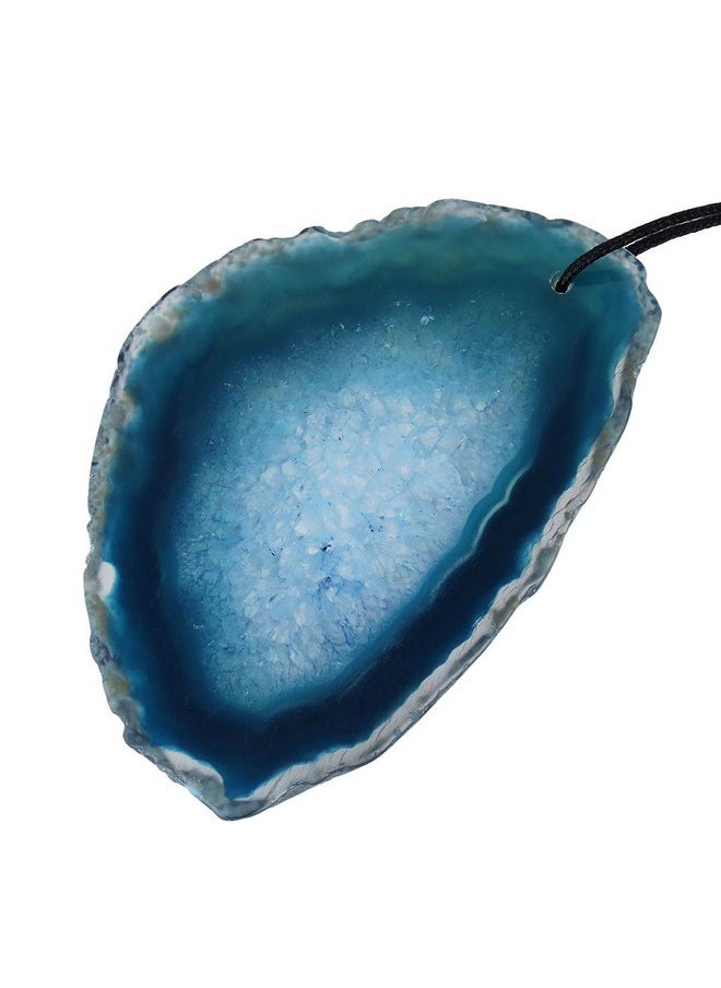 mookaitedecor Polished Agate Slices Geode Top Drilled Pendant Slice For Jewelry Making Pack Of 12  - Image 2