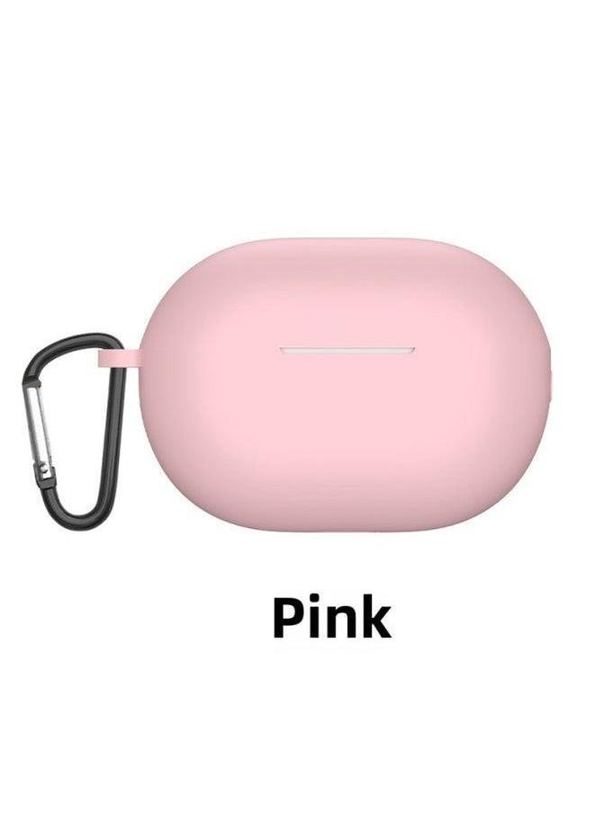 Generic - For Huawei Freebuds Pro3 Wireless Bluetooth Headset Protective Case Soft Silicone Solid Color-Color:Pink+hook+single Opp-Model:Huawei Pro3/pro4 Neutral (excluding Headphones) The Upper Cover Is Fixed With Double-sided Tape By Default - Image 1