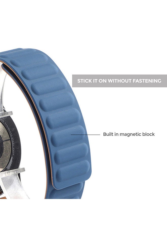 O Ozone Leather Magnetic Loop Strap For Samsung Galaxy Watch 7 6 5 4 FE 40mm 44mm 45mm/Galaxy Watch 6 4 Classic 43mm 47mm 42mm 46mm  Straps Women Men - Beige  - Image 4