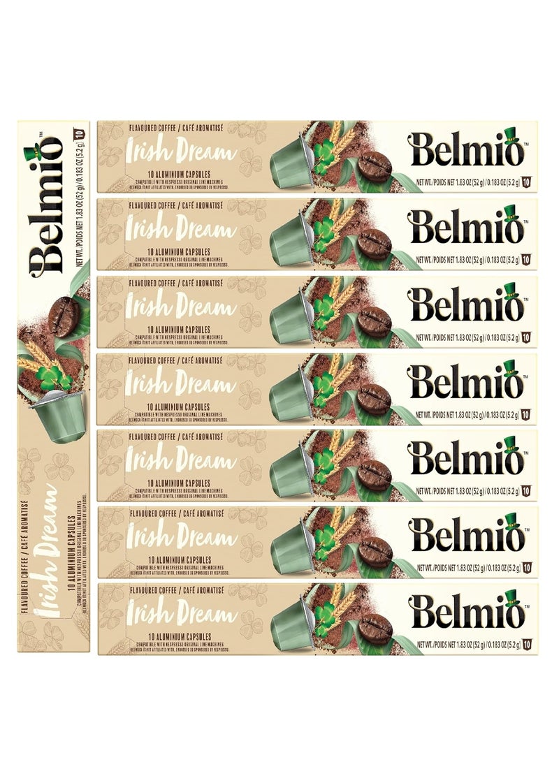 Belmio Irish Dream Coffee Capsules, Intensity 10, Compatible with Nespresso Machine, 10 Capsules in 1 Sleeve, Pack of 8 - Image 1