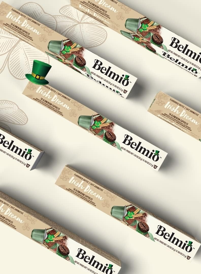 Belmio Irish Dream Coffee Capsules, Intensity 10, Compatible with Nespresso Machine, 10 Capsules in 1 Sleeve, Pack of 8 - Image 3