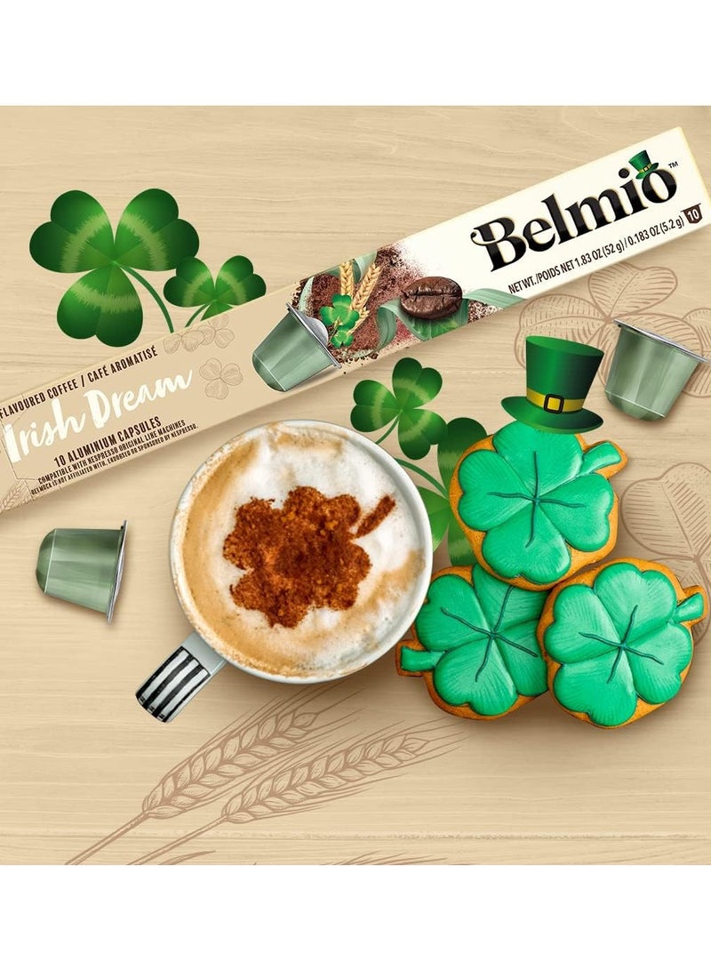Belmio Irish Dream Coffee Capsules, Intensity 10, Compatible with Nespresso Machine, 10 Capsules in 1 Sleeve, Pack of 8 - Image 4