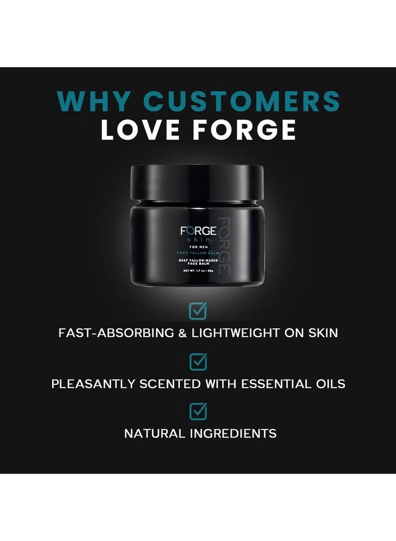 Forge Skin Men's Beef Tallow Balm for Skin | Beef Tallow for Skin Face Mens Skin Care Cream Facial Skincare Face Moisturizer for Men - Image 3
