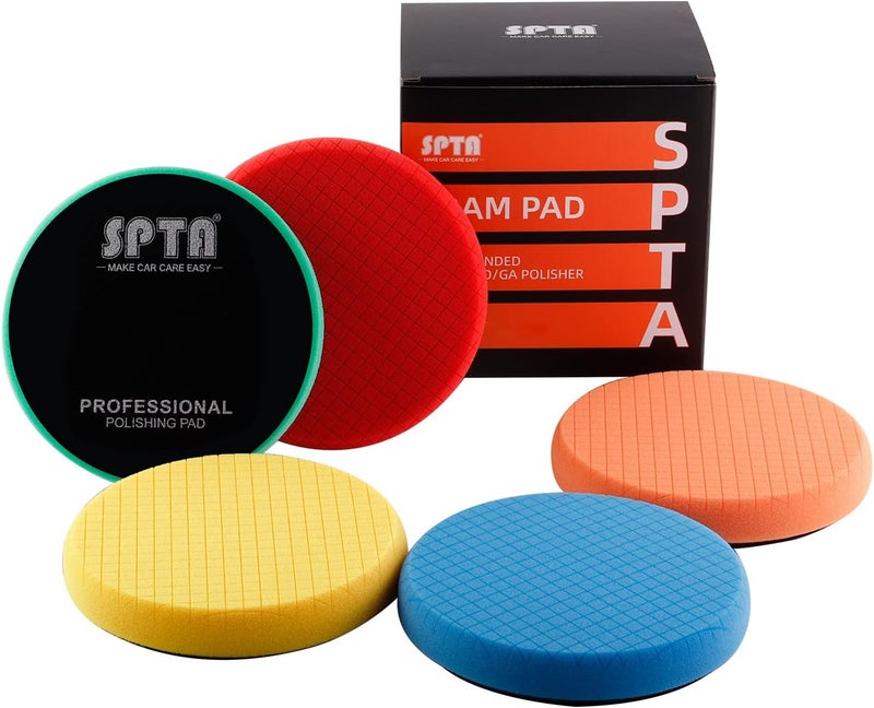 SPTA 5Pc Polishing Pad Kit for Car Buffers - Image 1