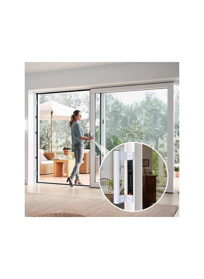 PROMASS Sliding Door Handle, 8" Aluminum Sliding Glass Door Pull, Sliding Patio Door Handles, Fits 6-5/8 in Mounting Holes, for Old or Damaged Door Pull, for Patio and Glass Doors, Replacement Door Handle - Image 5