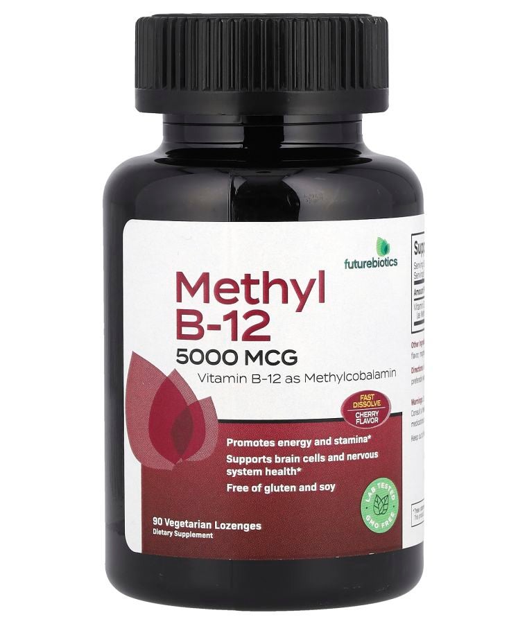 Futurebiotics Methyl B-12 Cherry 5000 mcg 90 Vegetarian Lozenges