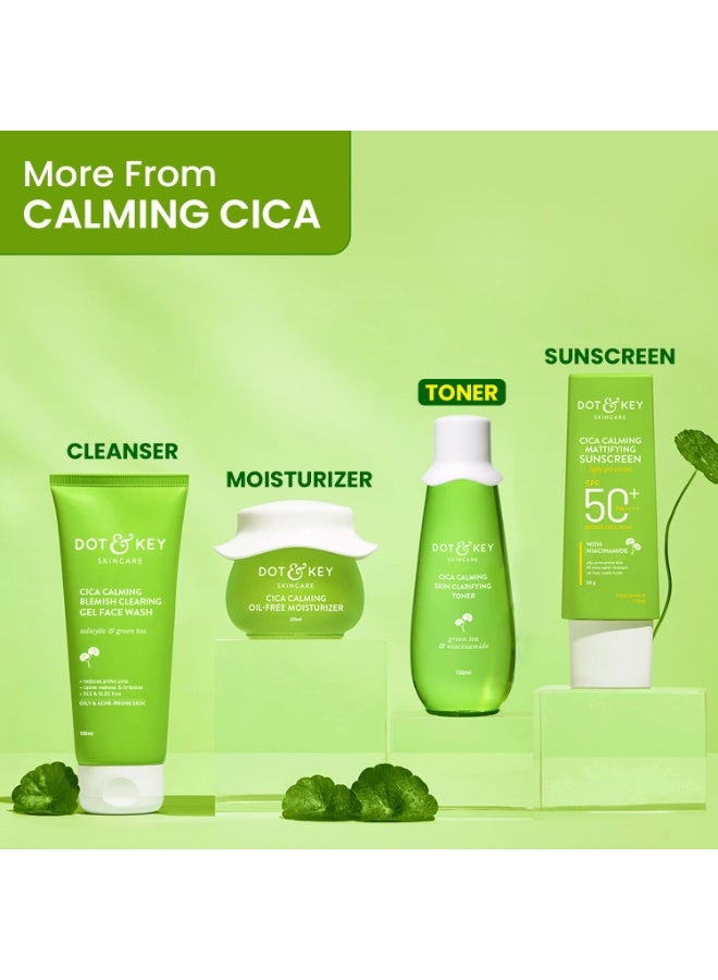 Dot & Key Cica Calming Skin Clarifying Toner with Green Tea & Niacinamide | Toner for Acne Prone Skin | Niacinamide Toner For Acne, Oily & Sensitive Skin | Fades Acne Scars & Dark Spots | 150ml - Image 2