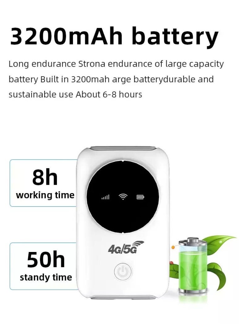 General Portable Mobile WiFi, 4G LTE Portable WiFi SIM Card Slot Unlock 5G WiFi Wireless Lightweight portable wifi sharer  - Image 2