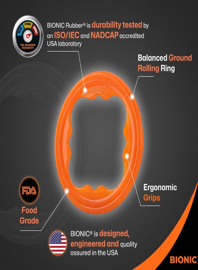 BIONIC Toss-N-Tug Turbo Dog Toy - High-Visibility Ultimate Three-in-One Dog Toy, Lightweight Design for Light Chewers - Image 4