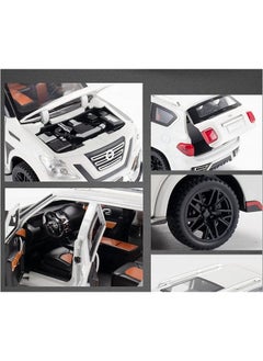 CHE ZHI 1:24 Diecast Model Alloy Off-Road Vehicle – Metal Pull Back Car with Sound & Light, 6 Openable Doors Toy Vehicle for Kids Gift (WHITE)  - Image 3