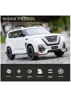 CHE ZHI 1:24 Diecast Model Alloy Off-Road Vehicle – Metal Pull Back Car with Sound & Light, 6 Openable Doors Toy Vehicle for Kids Gift (WHITE)  - Image 4