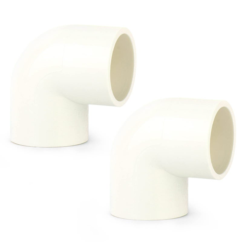 GASHER 2PCS PVC Pipe Fitting 3 PVC 90 Degree Elbow Furniture Grade Pipe Socket Fittings For Home or Industrial
