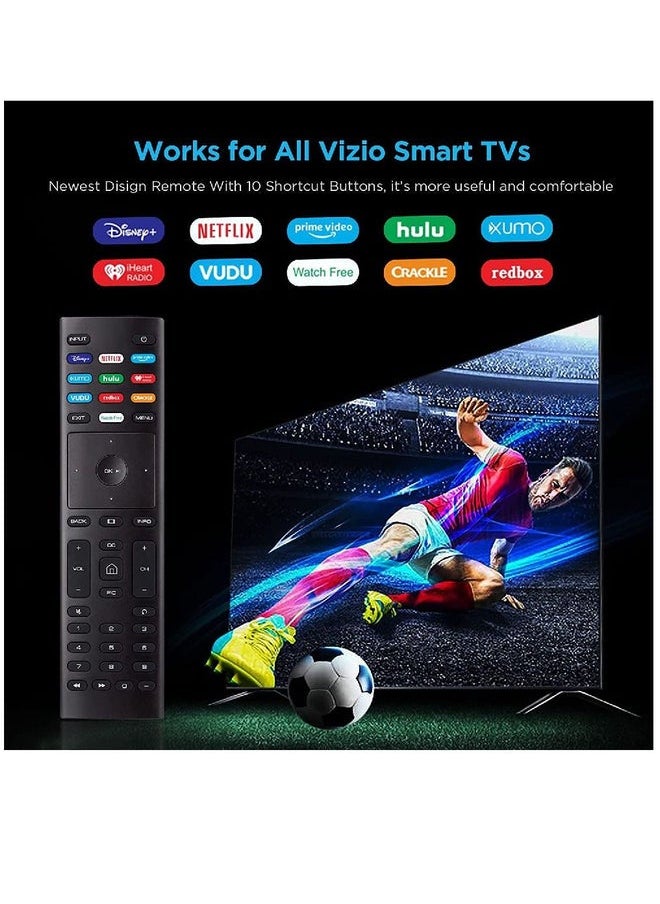 Replacement Voice Remote Control For All Vizio Smart TV P-Series M-Series V-Series D-Series OLED and Smartcast Series With 10 Shortcut Buttons Disney, Netflix, Prime Video, Hulu and More Black