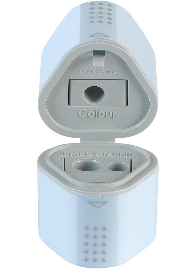 FABER-CASTELL - FC Sharpener Grip Trio w/barrel Sky Blue - Image 1