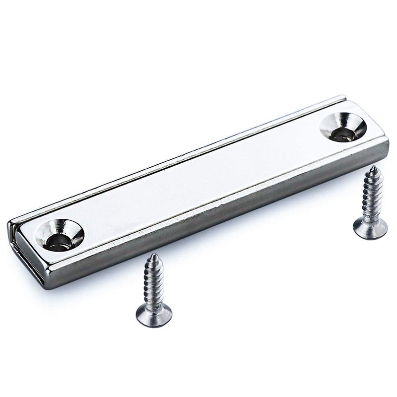 LOVIMAG Neodymium Rectangular Pot Magnets-80lbs Pulling Force-60x13.5x5mm 10 Packs with Countersunk Hole and Matching Screws, Strong Industrial Strength Rare Earth Magnets for Mounting, Home Etc - Image 4