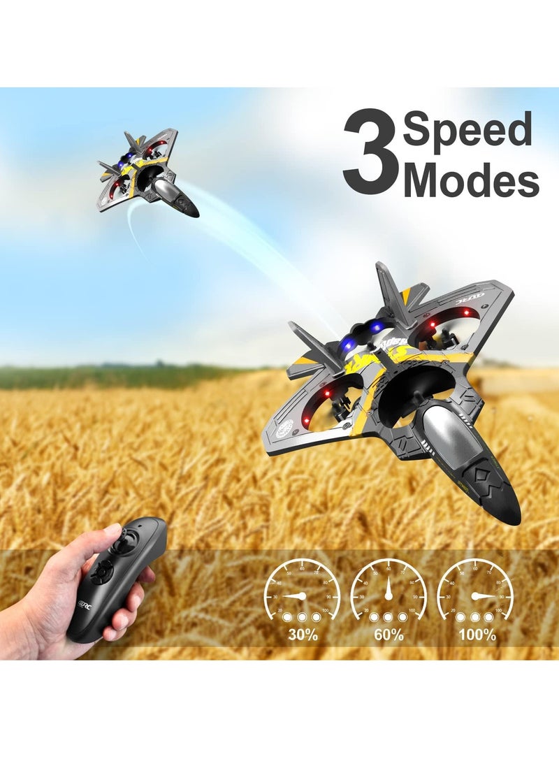 null - 4DRC V17 Remote Control Plane 2.4Ghz Foam RC Airplanes Helicopter Quadcopter for Adults Kids,Spinning Drone,Gravity Sensing,Stunt Roll,Cool Light,2 Battery,Gifts for Kids Boys, - Image 1