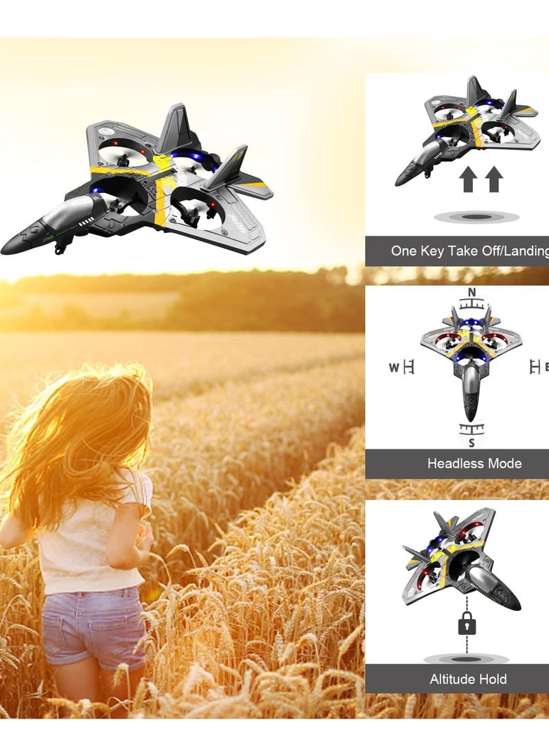 null - 4DRC V17 Remote Control Plane 2.4Ghz Foam RC Airplanes Helicopter Quadcopter for Adults Kids,Spinning Drone,Gravity Sensing,Stunt Roll,Cool Light,2 Battery,Gifts for Kids Boys, - Image 1