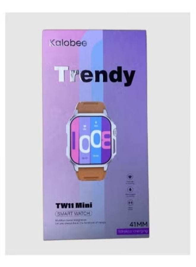 Kalobee TW11 Mini Smart Watch AMOLED Touch Display Wireless Charging Heart Rate Sleep Monitor Fitness Activity Tracker Lightweight Smartwatch 2 Straps Smart Notifications Multicolour - Image 3